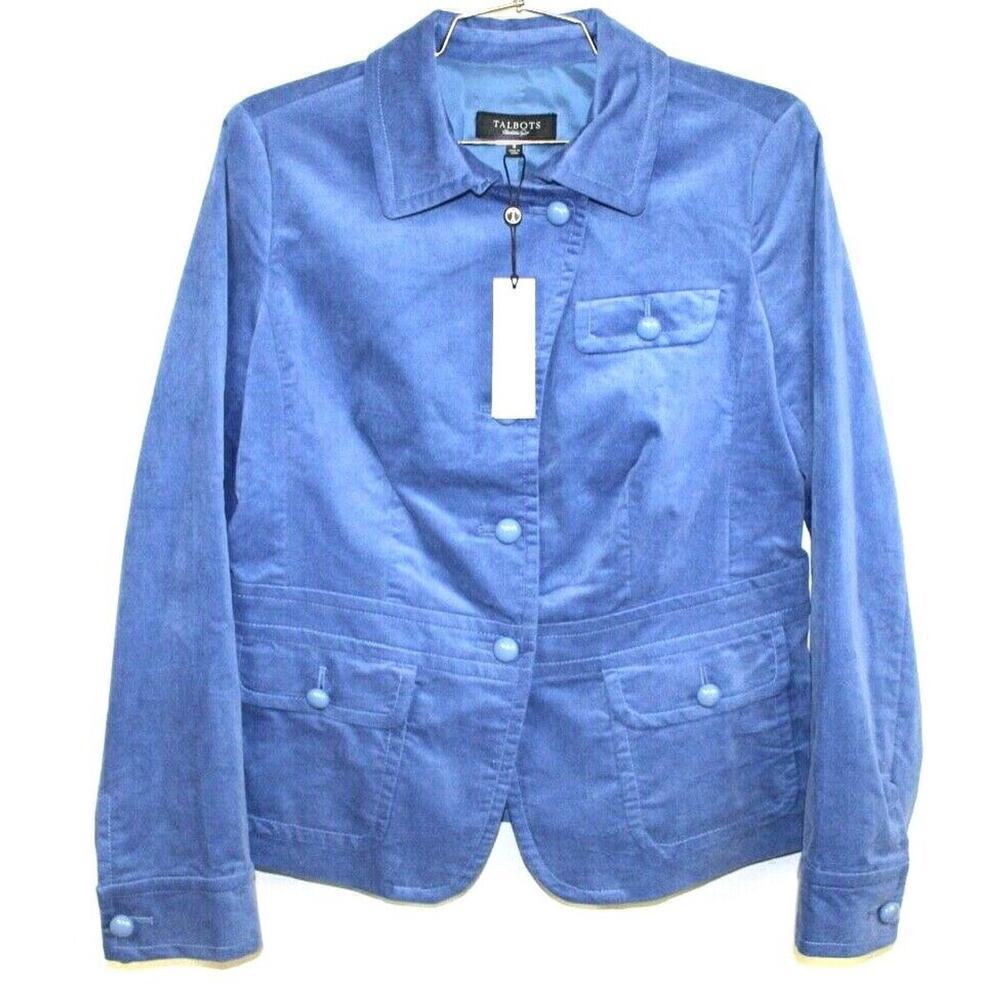 NWT $119 Talbots Women 8 Corduroy Grace Fit 4-Button Blazer Jacket Various - Picture 2 of 4